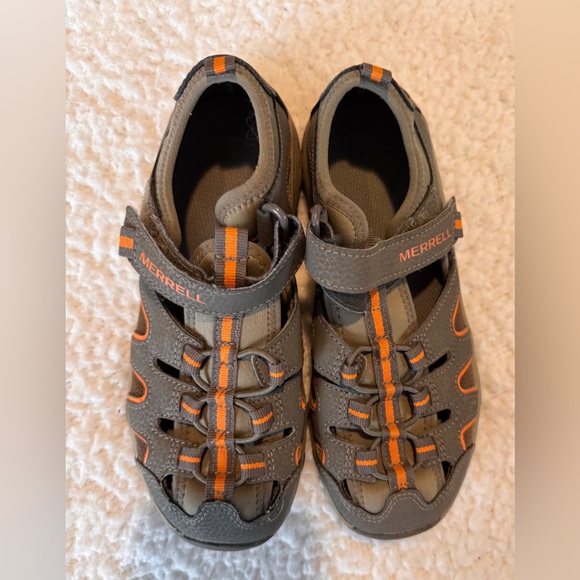 Merrell Kids' Sandals - Brown & Orange Size 3 Camp ready Gorpcore Playground - Picture 3 of 6